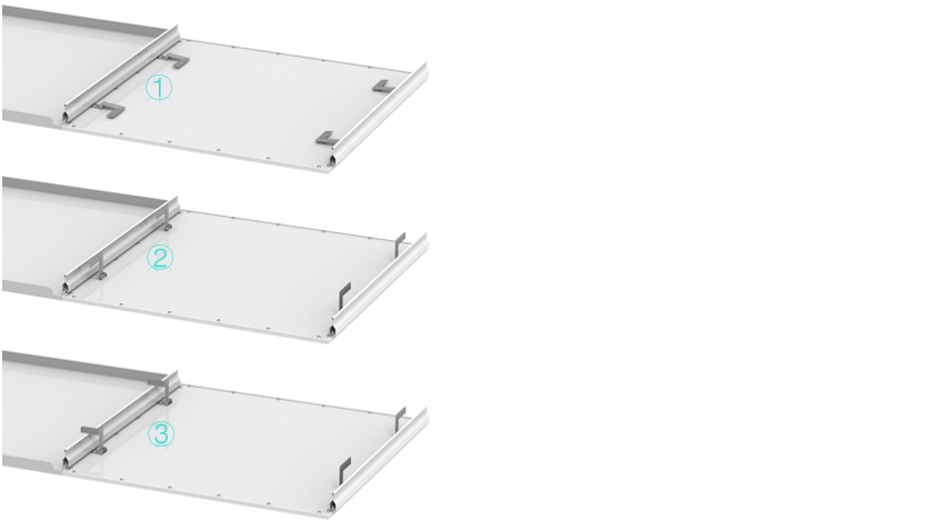 Cyanlite LED panel light CI150 series for Clip-In ceilings installation steps