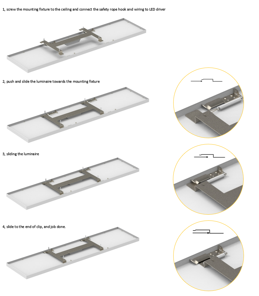 PANEL LED RECTANGULAR 32W 1200X150 4000K LUZ INTERMEDIA – i-Lumina